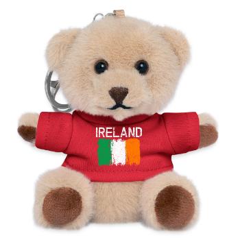 Conception du drapeau Grunge Ireland - Porte-clés ourson - rouge - Devant