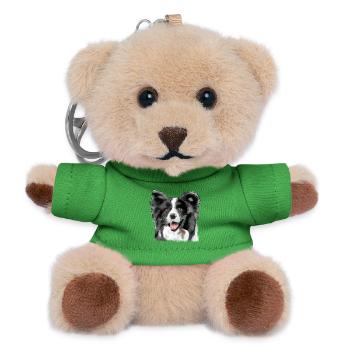 Border Collie - Teddy Keyring - green - Front