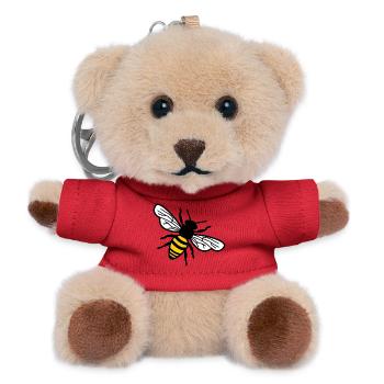 Honigbienen-Logo für Imker - Teddy Schlüsselanhänger - Rot - Vorne