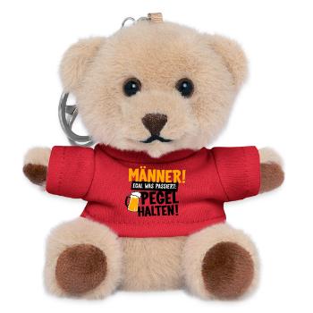 Männer Pegel halten - Teddy Schlüsselanhänger - Rot - Vorne