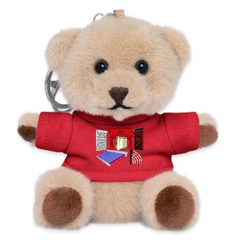 Sonnenschutz - Teddy Schlüsselanhänger - Rot - Vorne