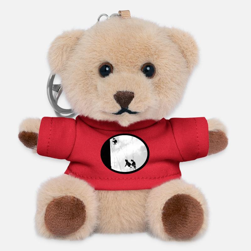 Bauarbeiter - Teddy Schlüsselanhänger - Rot