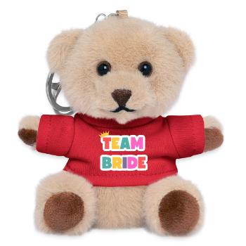 Équipe Bride ! Personnalisable - Porte-clés ourson - rouge - Devant
