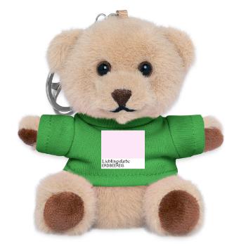Erdbeereis - Teddy Schlüsselanhänger - Grün - Vorne