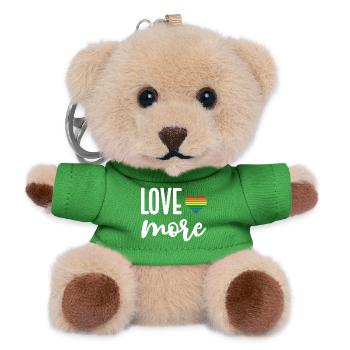 Mois de la fierté LGBT - Love More - Porte-clés ourson - vert - Devant