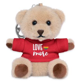 Mois de la fierté LGBT - Love More - Porte-clés ourson - rouge - Devant