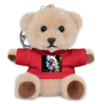 Whigt Wolf and Mytologie Girl - Teddy Keyring - red - Front
