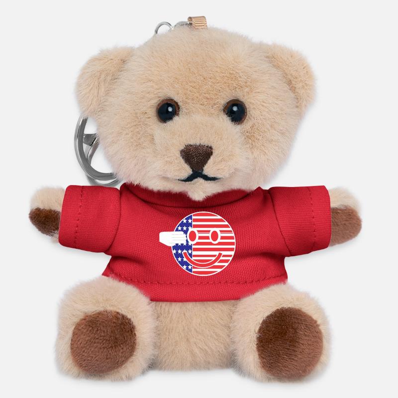 AMERICA SALUTE EMUJI - Teddy Keyring - red