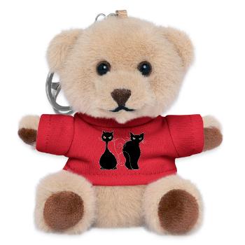 Cats - Teddy Keyring - red - Front