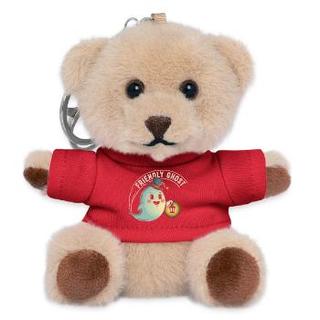 Friendly Ghost with Lantern - Teddy Keyring - red - Front