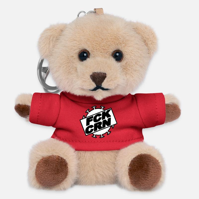 FCK_CRN_1 - Teddy Keyring - red