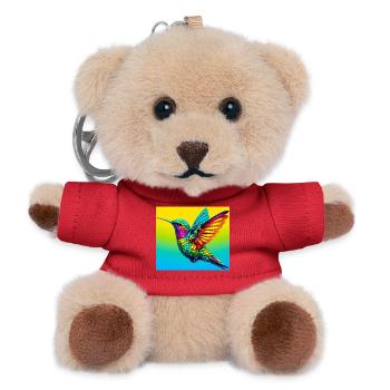 colibri - Porte-clés ourson - rouge - Devant