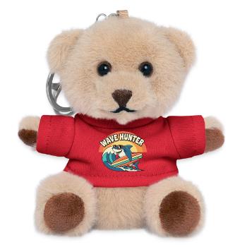 Wellenjäger Hai Surf Sonnenuntergang - Teddy Schlüsselanhänger - Rot - Vorne