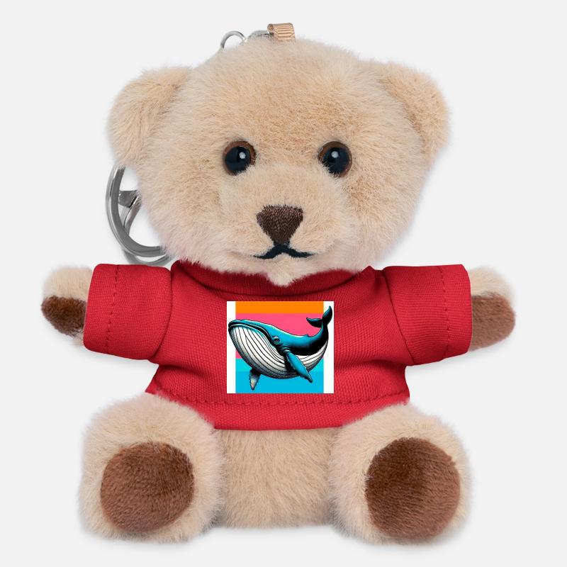 Wal - Teddy Schlüsselanhänger - Rot