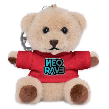 Neo Rave Neon Typography - Teddy Keyring - red - Front