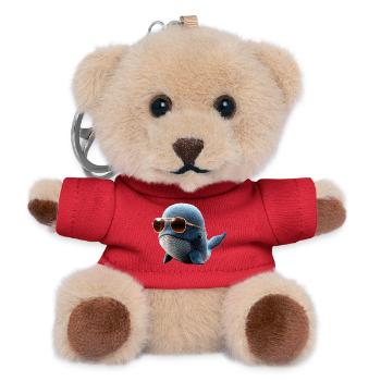 Blauwal Wal Blauwale Walgesang Taucher Ozean Wale - Teddy Schlüsselanhänger - Rot - Vorne