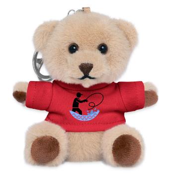 Fishing & Fishing | Petri Heil Hobby Logo - Teddy Keyring - red - Front