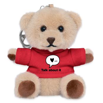 Talk about it – Mental Health, Depression, Burnout - Teddy Schlüsselanhänger - Rot - Vorne