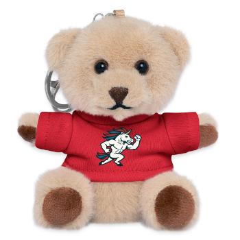 Running Power Unicorn Athletic Mascot Design - Teddy Keyring - red - Front