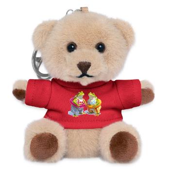 Happy frog buddies in summer - Teddy Keyring - red - Front