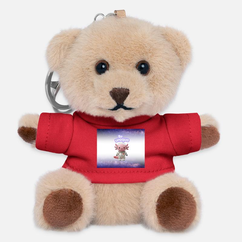 Be Unique Cuddly Astronaut - Teddy Keyring - red