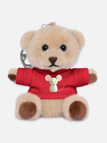 Maus - Teddy Schlüsselanhänger - Rot
