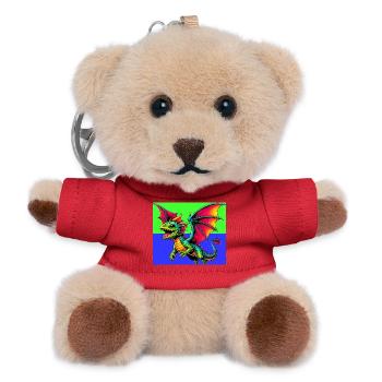 dragon - Teddy Keyring - red - Front