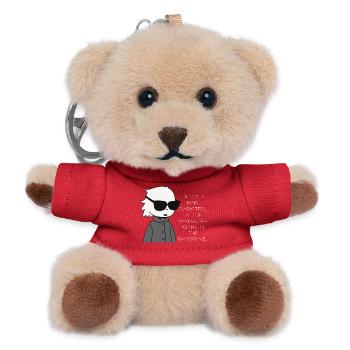 Extra Mysterious in the Background - Teddy Keyring - red - Front