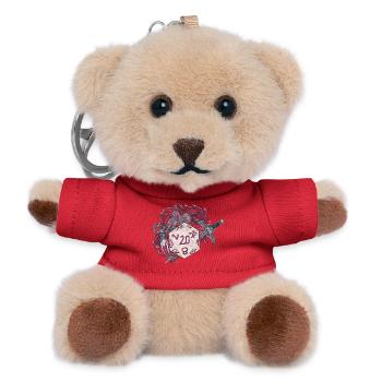 Role-Playing Tabletop D20 Dice Bloodhunter - Teddy Keyring - red - Front