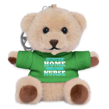 Nurse Hospital Nurse Gift - Teddy Keyring - green - Front