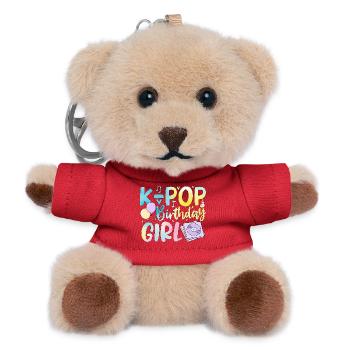 K-Pop Birthday Girl - Teddy Keyring - red - Front