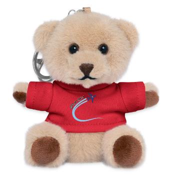 Off to Korea Airplane Travel Design South Korea - Teddy Keyring - red - Front