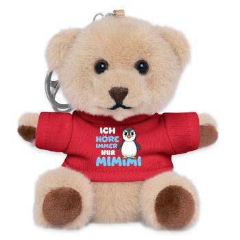Ich Höre Immer Nur Ein Mimimi Pinguin - Teddy Schlüsselanhänger - Rot - Vorne