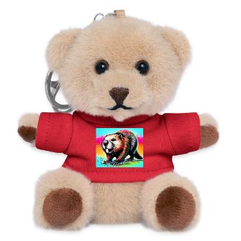 Bieber - Teddy Schlüsselanhänger - Rot - Vorne