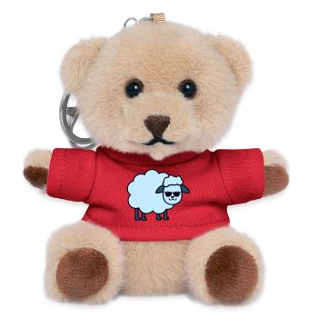 Sonnenbrillen Schaf Blau - Teddy Schlüsselanhänger - Rot - Vorne
