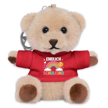 Kita Erste Klasse Regenbogen Schüler Kindergarten - Teddy Schlüsselanhänger - Rot - Vorne