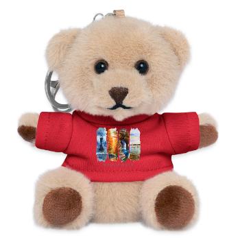Wisconsin Travel – Great Lakes & Lighthouse - Teddy Keyring - red - Front