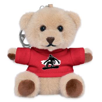 Snowboarden - Teddy Schlüsselanhänger - Rot - Vorne