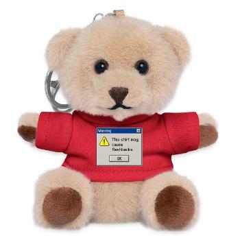 Retro-90er-Computerfehler-Pop-up-Flashback - Teddy Schlüsselanhänger - Rot - Vorne