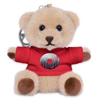 Vinyl Record Nature Forest - Teddy Keyring - red - Front
