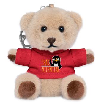 I Had Potential Ich Hatte Potenzial Pinguin Logo - Teddy Schlüsselanhänger - Rot - Vorne