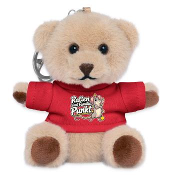 Rattenhalter Rattenfan Rattenliebe Statement - Teddy Schlüsselanhänger - Rot - Vorne