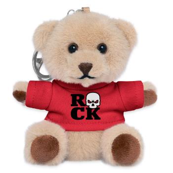 Rock Totenkopf - Teddy Schlüsselanhänger - Rot - Vorne