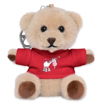 Goldiges Einhorn - Teddy Schlüsselanhänger - Rot - Vorne