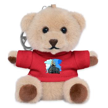 Dortmund U Turm Stadt - Teddy Schlüsselanhänger - Rot - Vorne