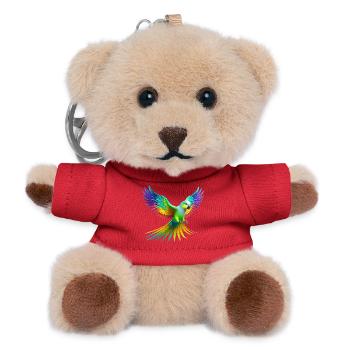 Regenbogensittich (02) - Teddy Schlüsselanhänger - Rot - Vorne