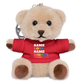 LGBTQ Pride Month - Gleiche Liebe, gleiche Rechte - Teddy Schlüsselanhänger - Rot - Vorne
