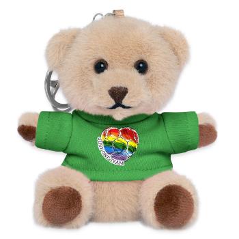 Rainbow Pride Football Heart Une équipe - Porte-clés ourson - vert - Devant