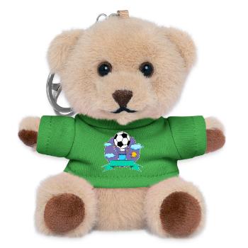 Fußball Heißluftballon Namensschild lila - Teddy Schlüsselanhänger - Grün - Vorne