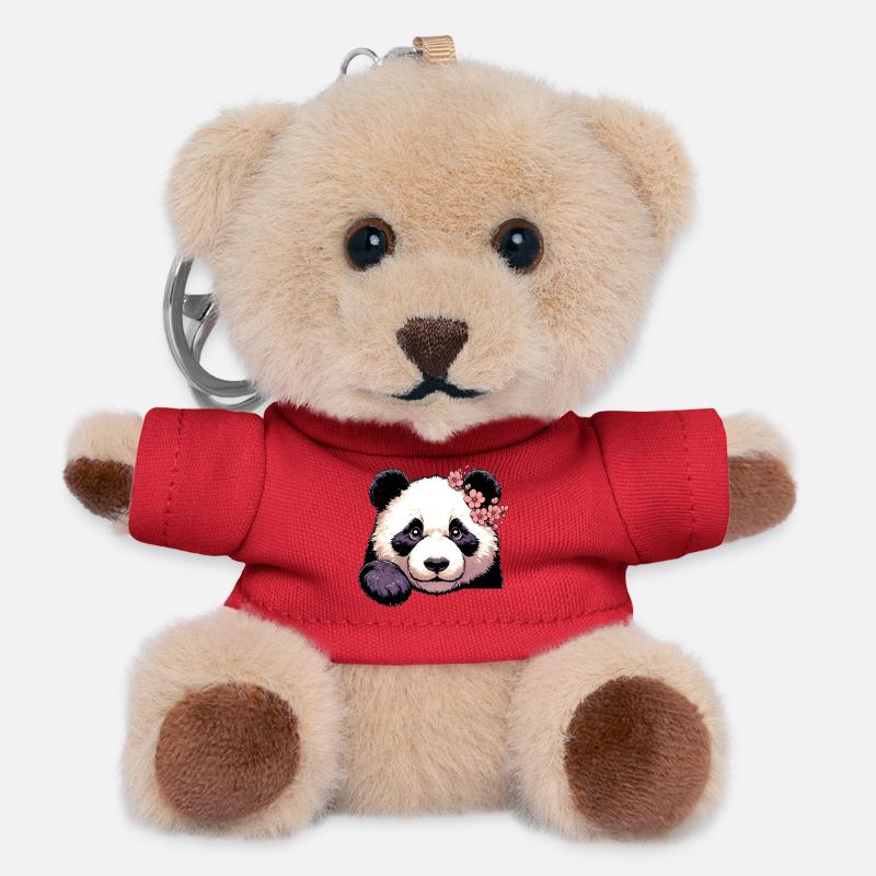 Panda - Teddy Schlüsselanhänger - Rot